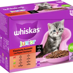 Heißes Angebot Whiskas Junior Klassische Auswahl Sauce 12 x 85 g Multipack